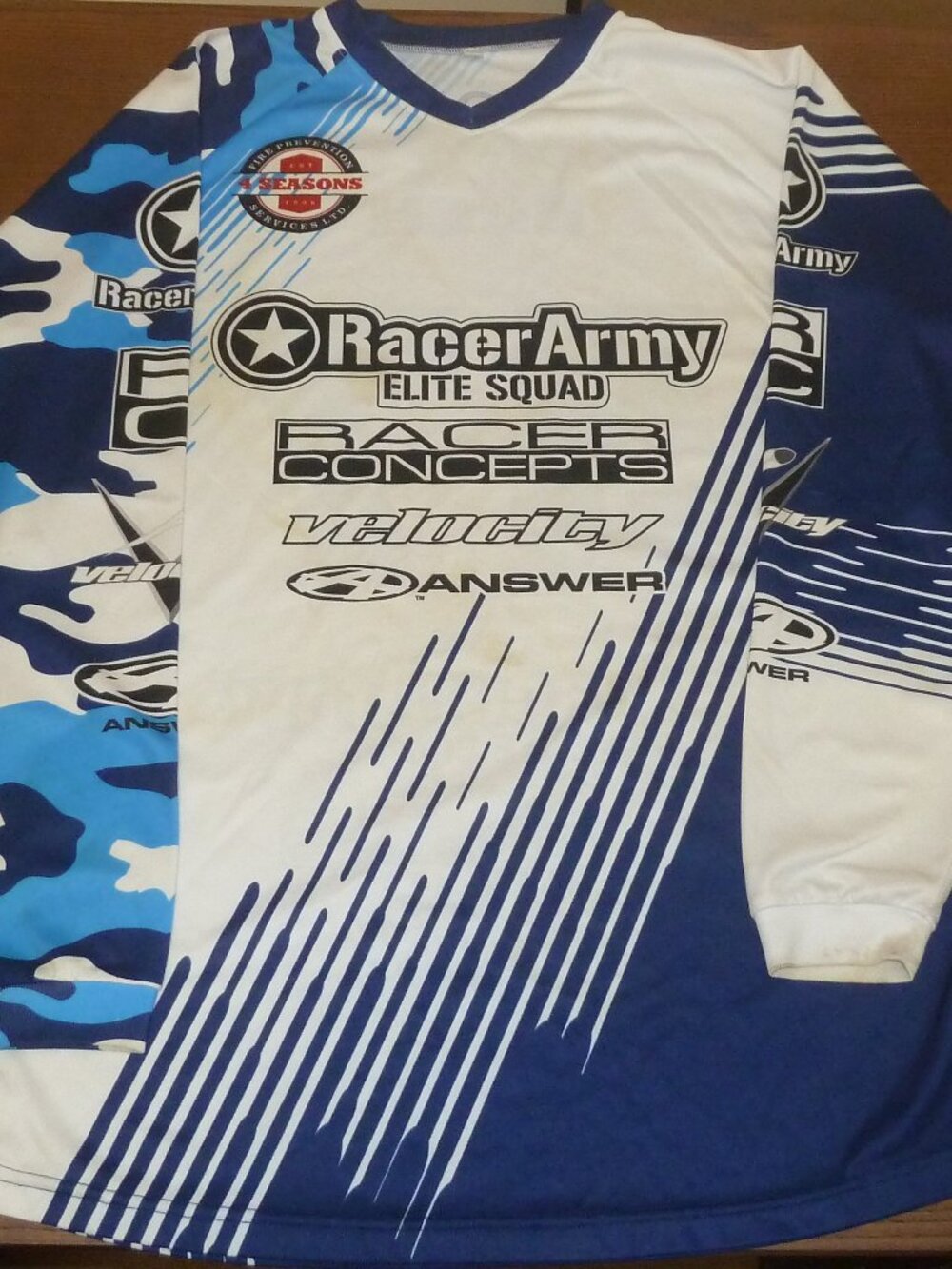 Racer Army Elite Squad BMX Bike Jersey Mens L The Dominator Motocross Racing